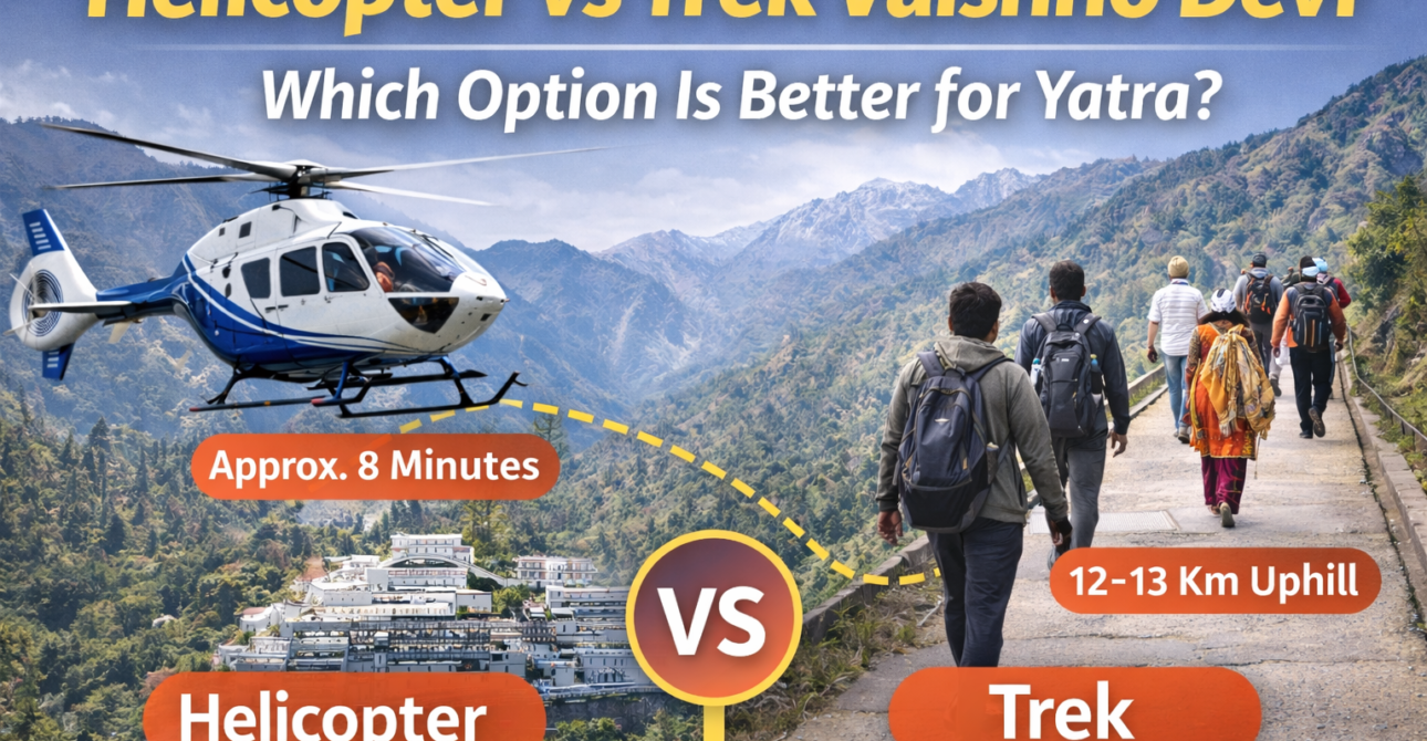 helicopter vs trek vaishno devi
