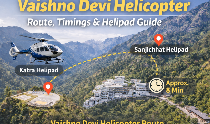 Vaishno Devi Helicopter Route, Timings & Helipad Guide